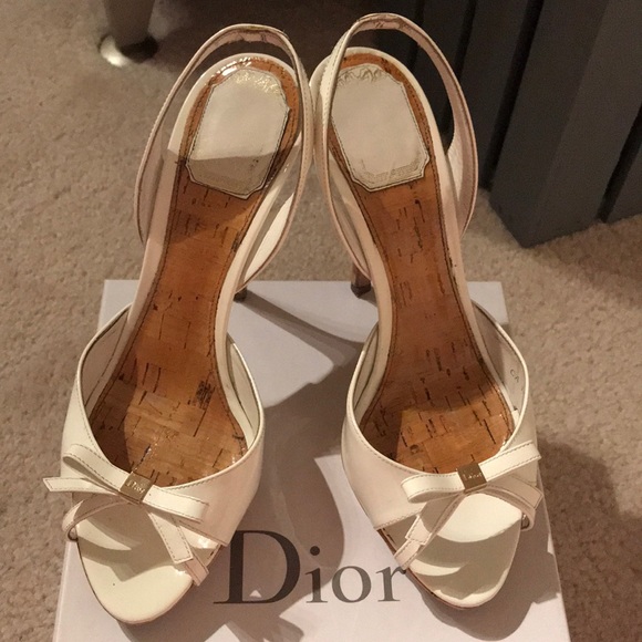 Christian Dior Shoes - Christian Dior white Starlet Bow Sandal Heels